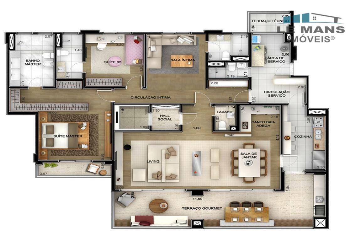 Apartamento à venda com 4 quartos, 278m² - Foto 52