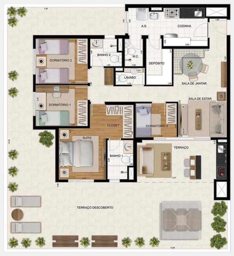 Apartamento à venda com 2 quartos, 113m² - Foto 34