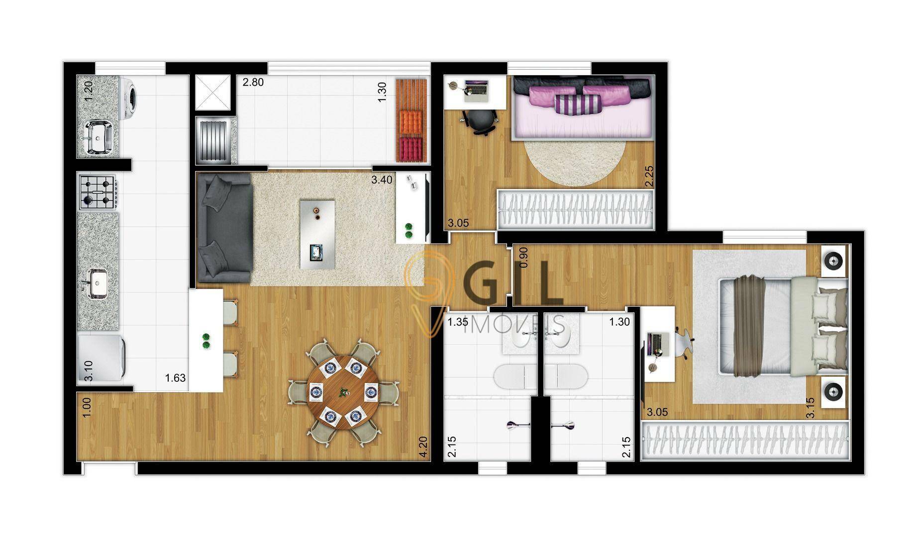 Apartamento à venda com 2 quartos, 52m² - Foto 32