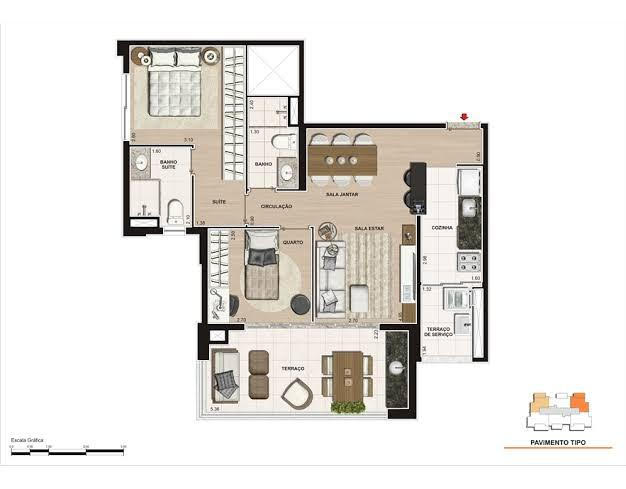 Apartamento à venda com 2 quartos, 71m² - Foto 11