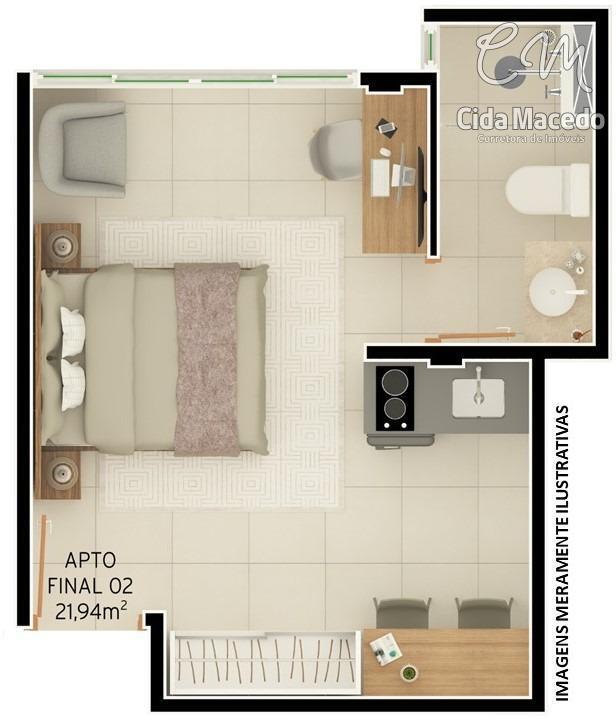 Apartamento à venda com 1 quarto, 21m² - Foto 11