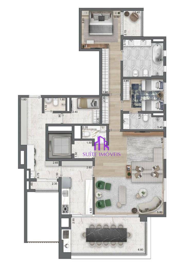 Apartamento à venda com 4 quartos, 213m² - Foto 25