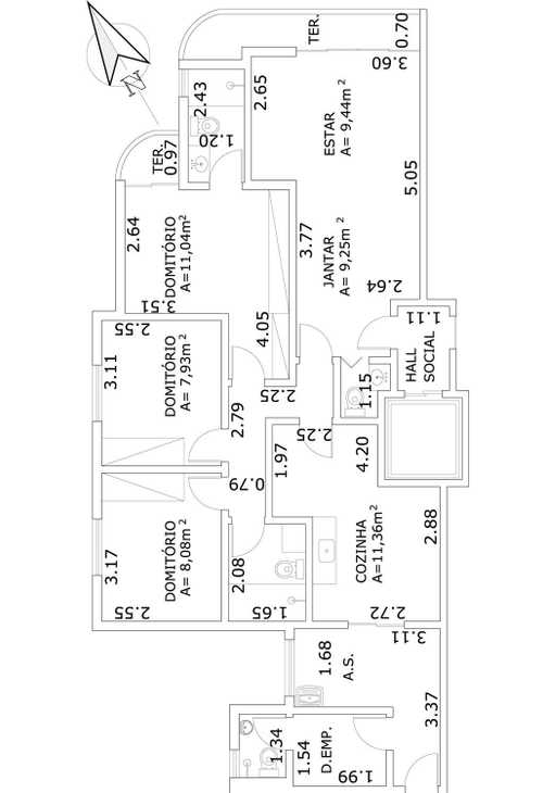 Apartamento à venda com 3 quartos, 96m² - Foto 7