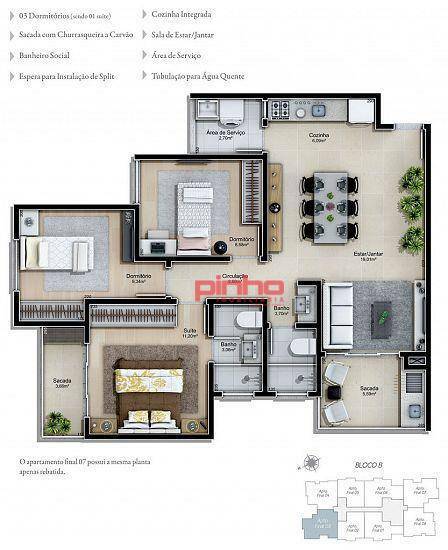 Apartamento à venda com 3 quartos, 156m² - Foto 2