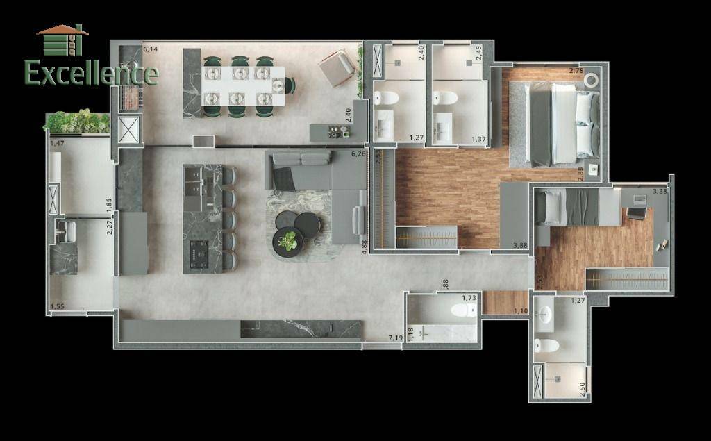 Apartamento à venda com 3 quartos, 112m² - Foto 4