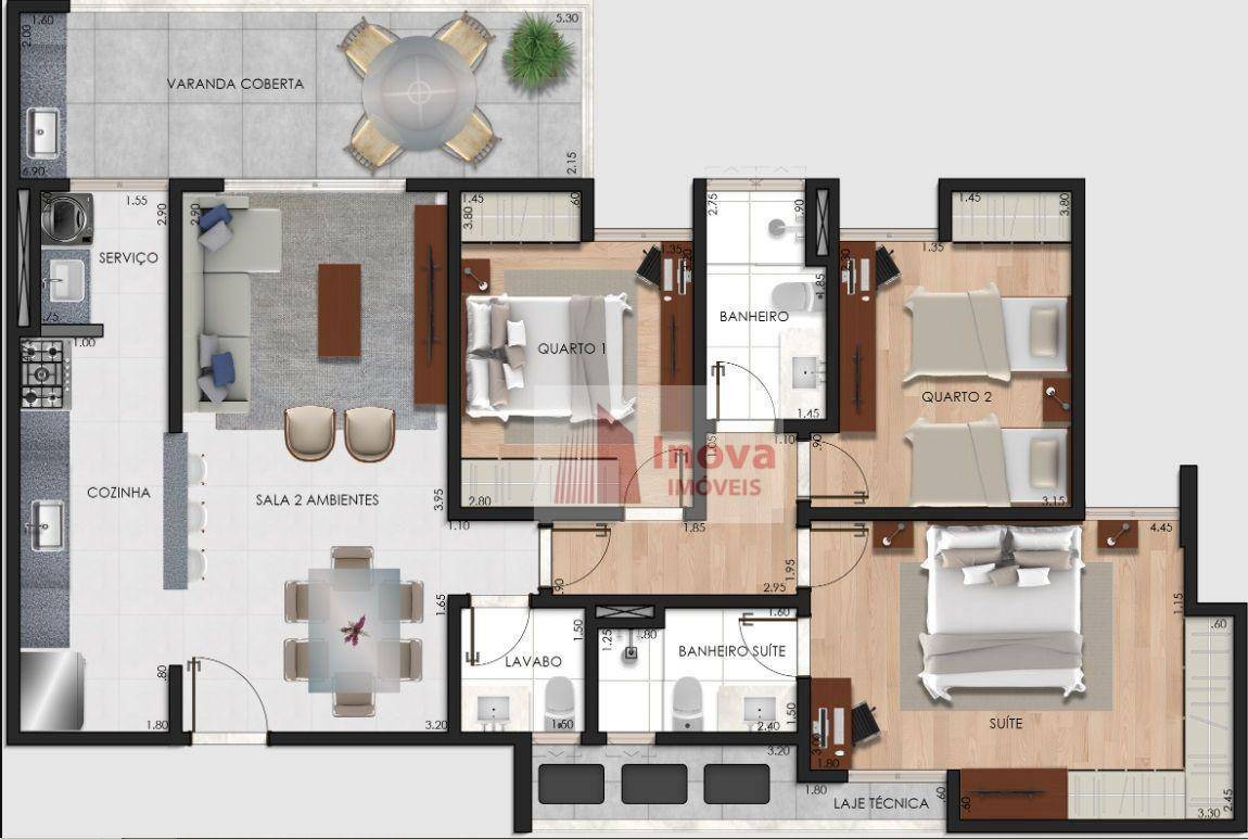 Apartamento à venda com 3 quartos, 114m² - Foto 4