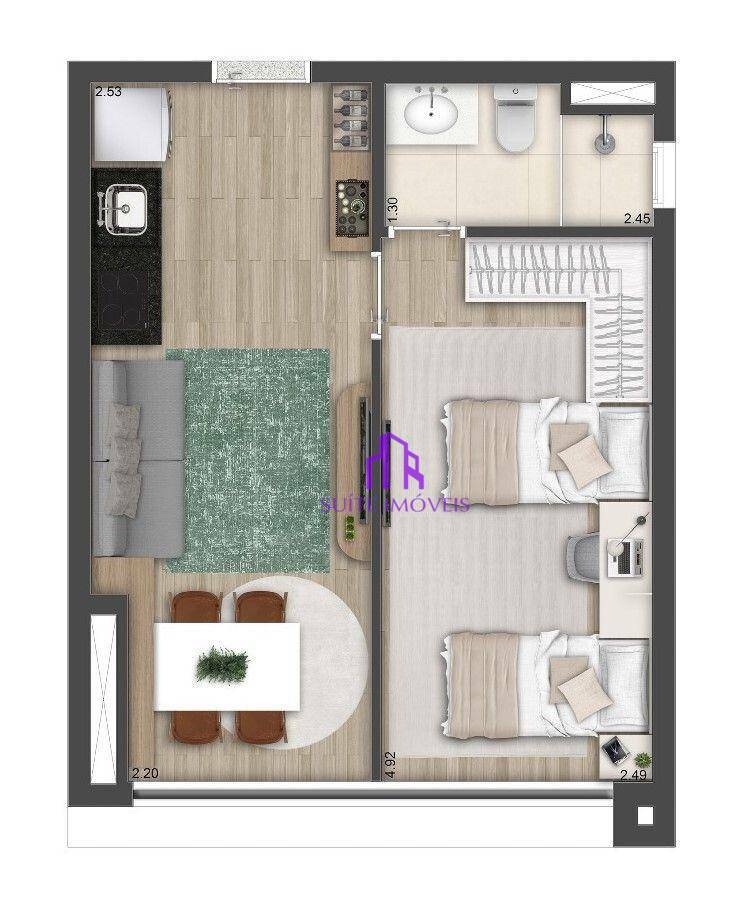 Apartamento à venda com 1 quarto, 36m² - Foto 30