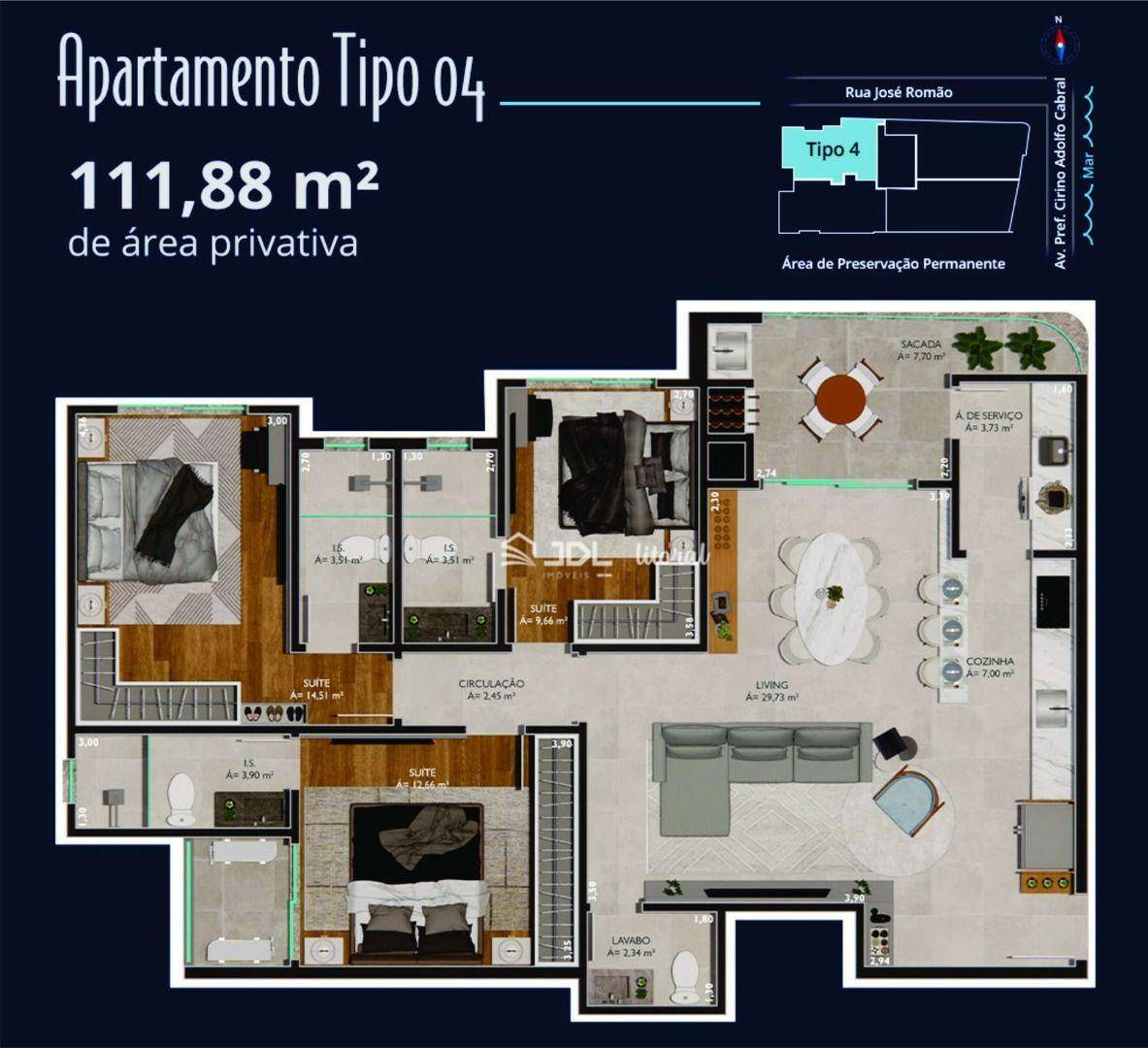 Apartamento à venda com 3 quartos, 111m² - Foto 10