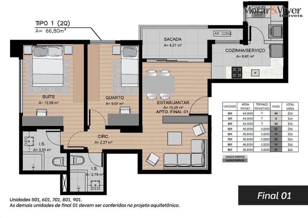 Apartamento à venda com 2 quartos, 67m² - Foto 19