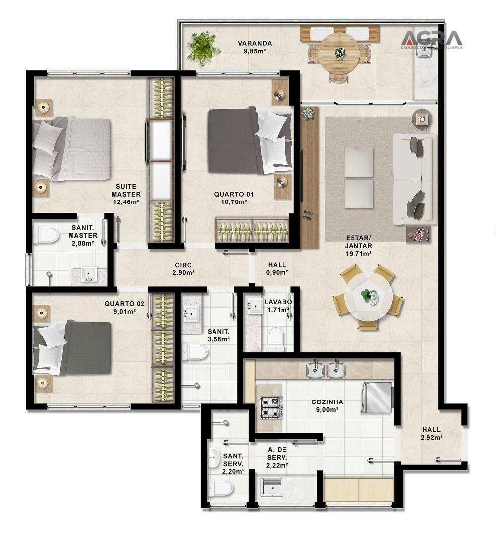 Apartamento à venda com 4 quartos, 212m² - Foto 32