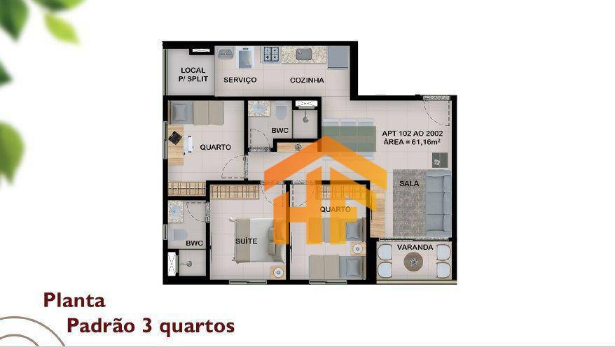 Apartamento à venda com 3 quartos, 61m² - Foto 19