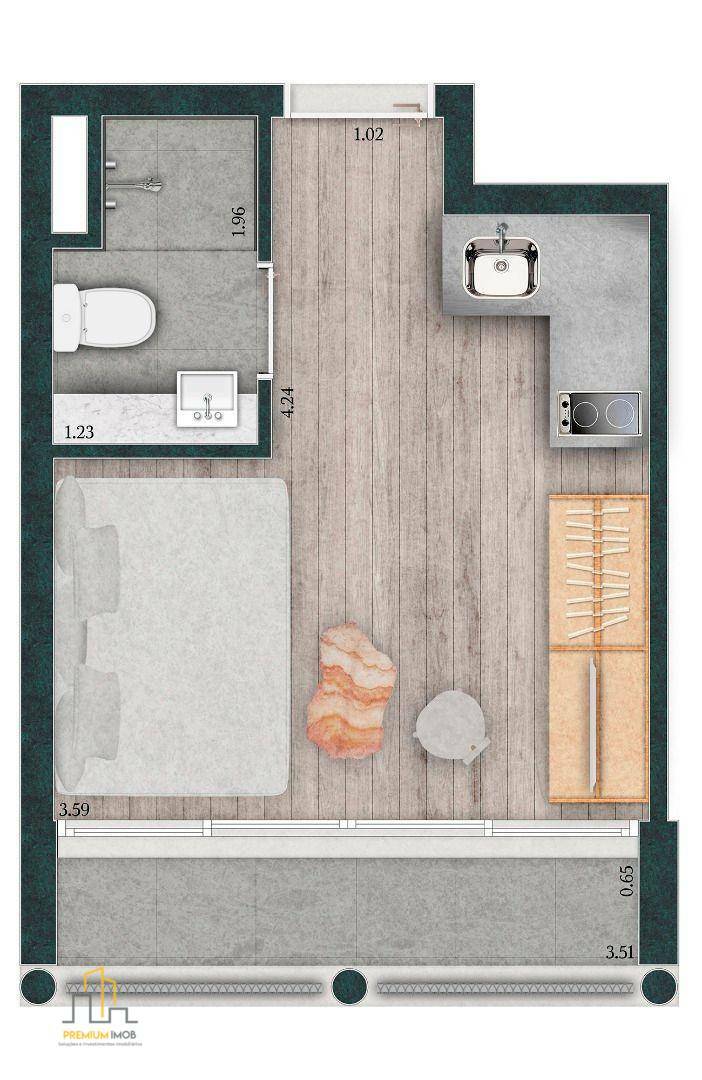 Apartamento à venda com 1 quarto, 19m² - Foto 16