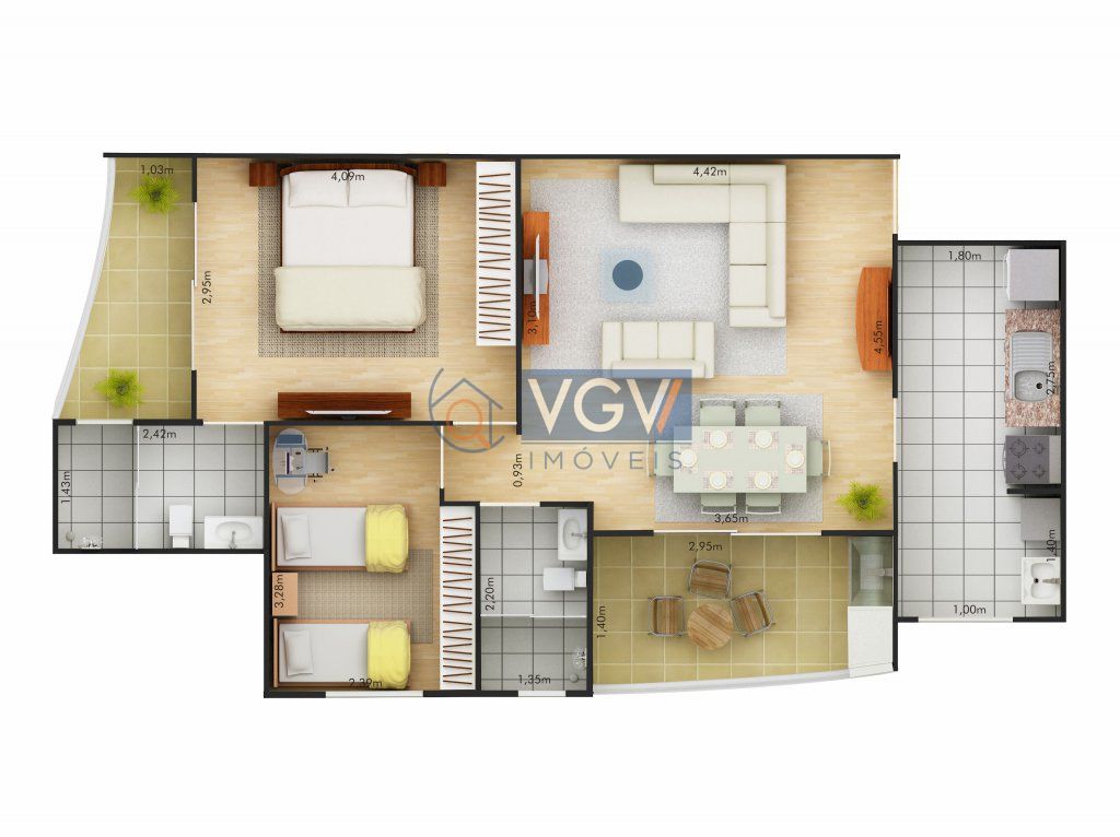 Apartamento à venda com 2 quartos, 66m² - Foto 7