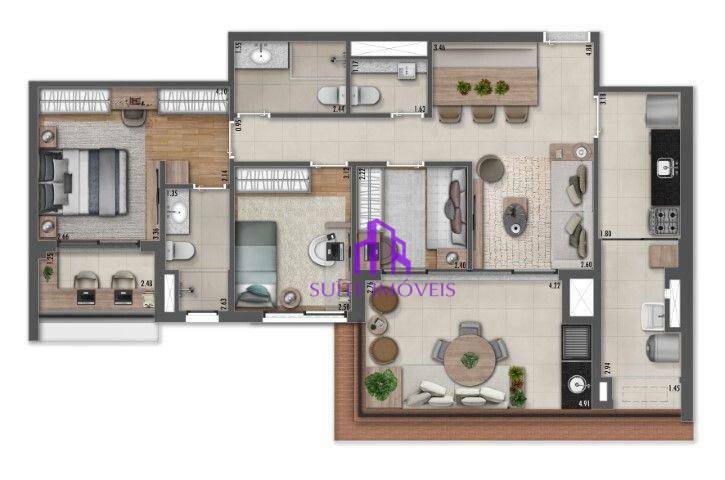 Apartamento à venda com 3 quartos, 113m² - Foto 6