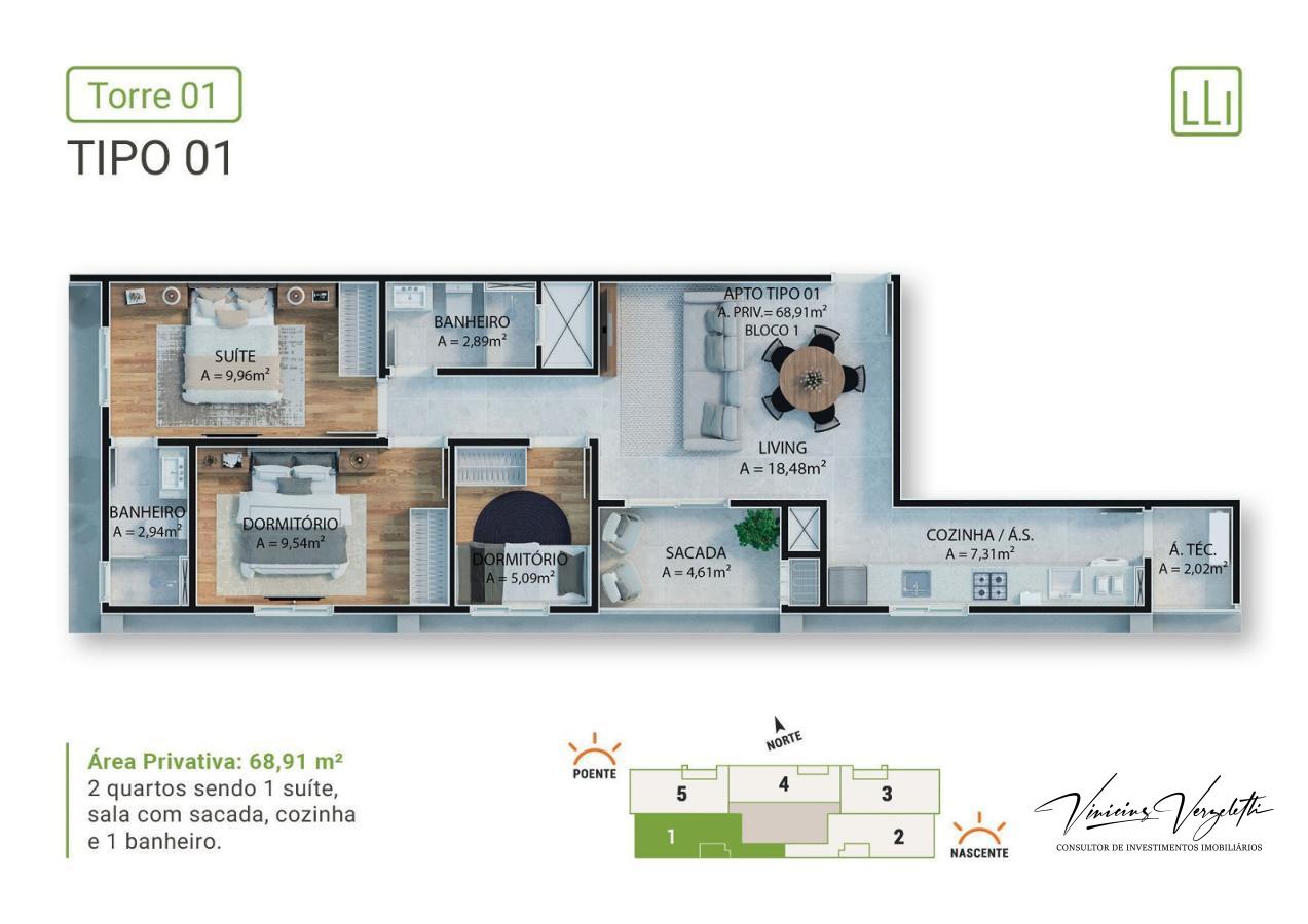 Apartamento à venda com 2 quartos, 69m² - Foto 25