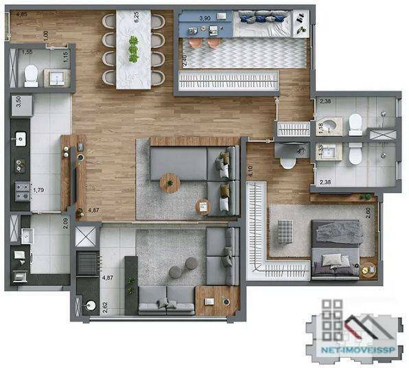 Apartamento à venda com 3 quartos, 93m² - Foto 13