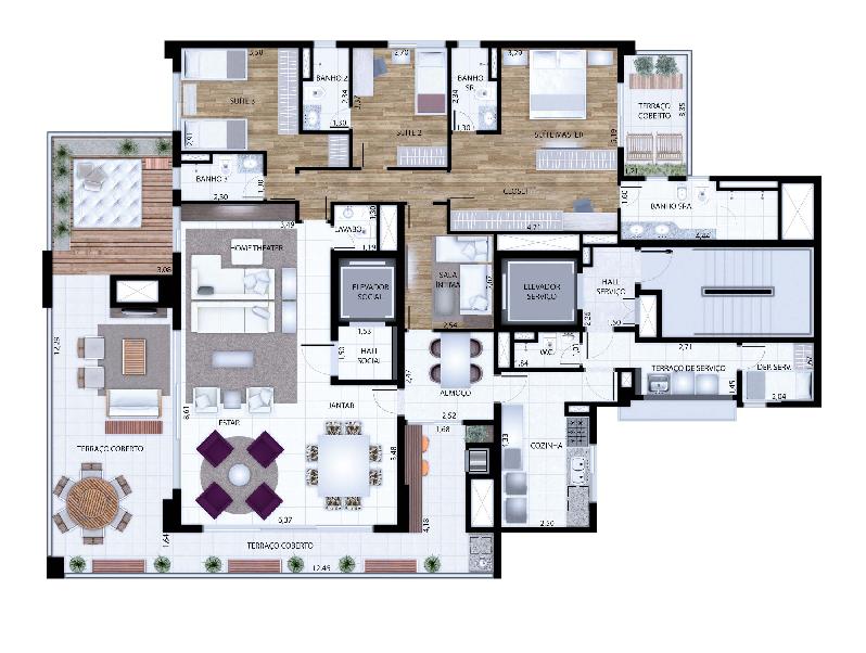 Apartamento à venda com 3 quartos, 245m² - Foto 14