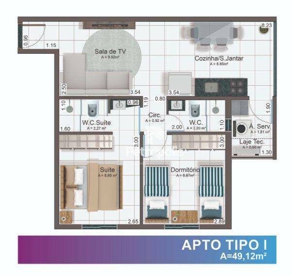 Apartamento à venda com 2 quartos, 50m² - Foto 15