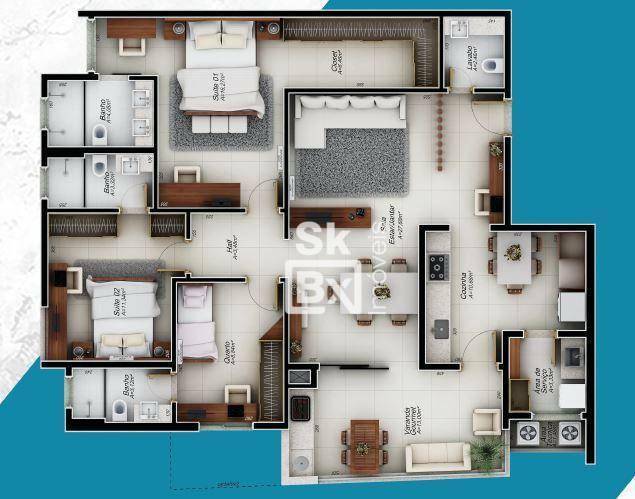 Apartamento à venda com 3 quartos, 131m² - Foto 10