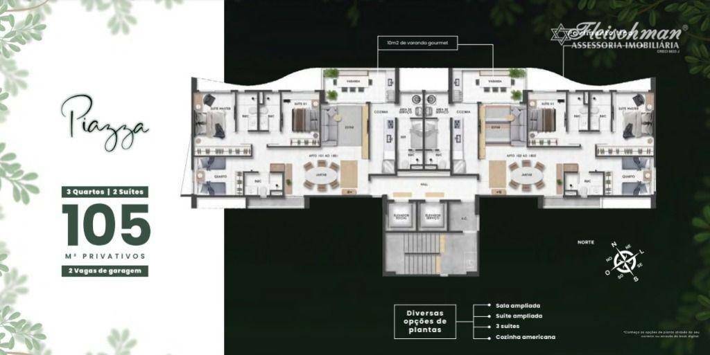 Apartamento à venda com 3 quartos, 105m² - Foto 6