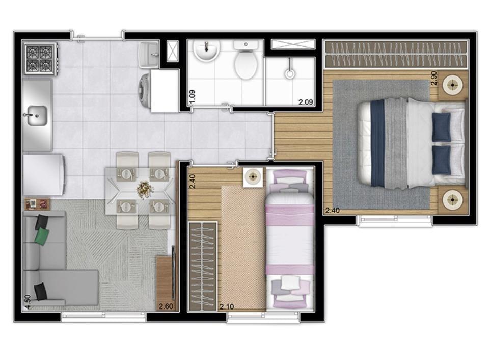 Apartamento à venda com 2 quartos, 32m² - Foto 25