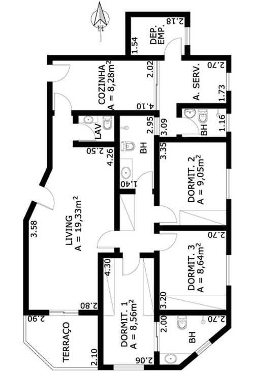 Apartamento à venda com 3 quartos, 200m² - Foto 4