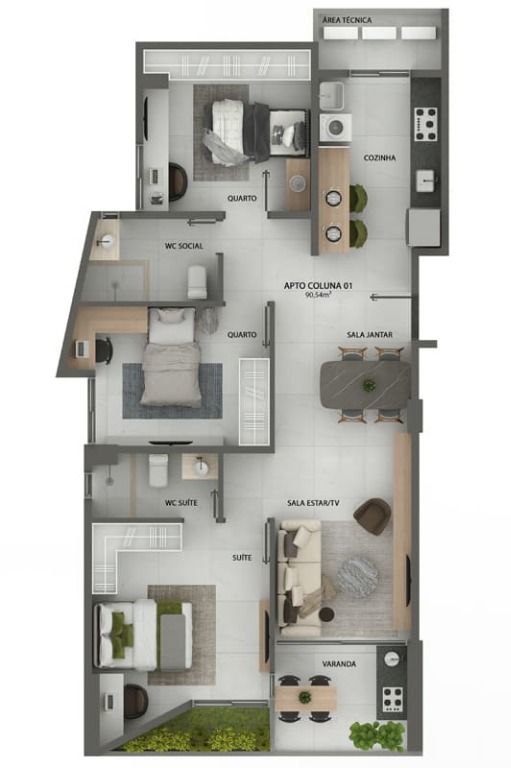 Apartamento à venda com 3 quartos, 88m² - Foto 27