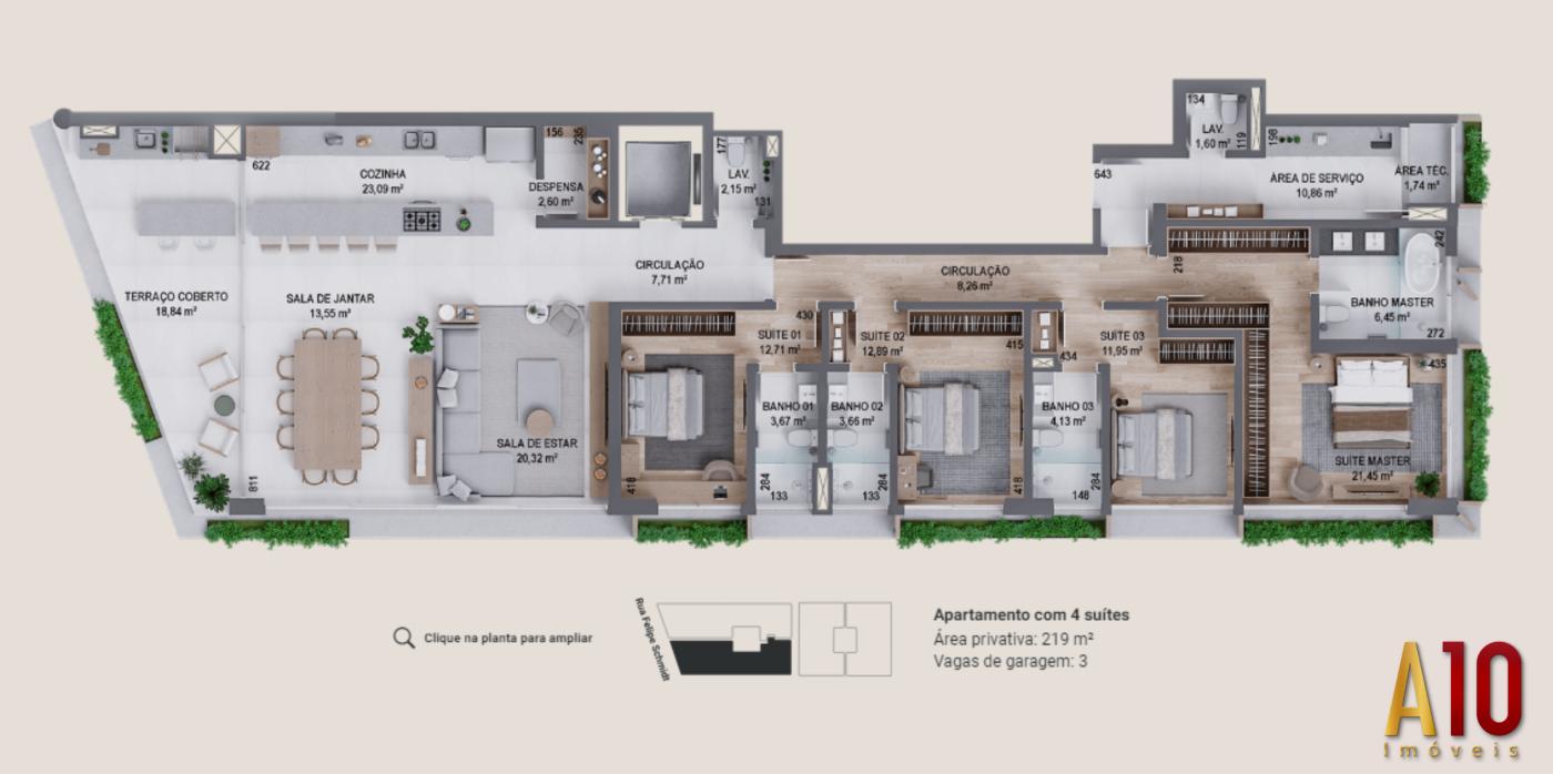 Apartamento à venda com 4 quartos, 219m² - Foto 35