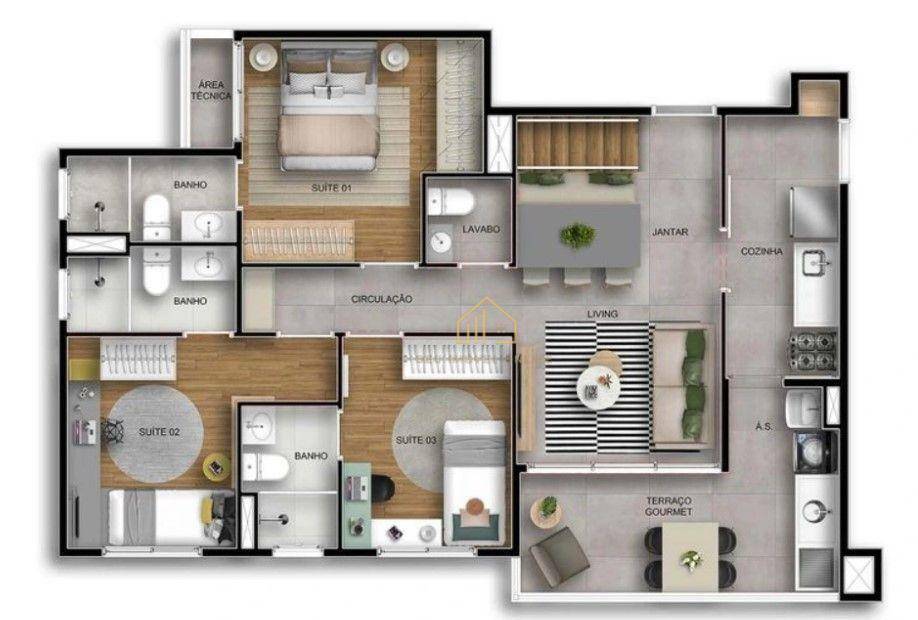 Apartamento à venda com 3 quartos, 150m² - Foto 4