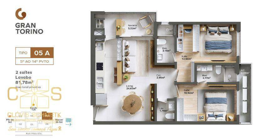 Apartamento à venda com 2 quartos, 78m² - Foto 31