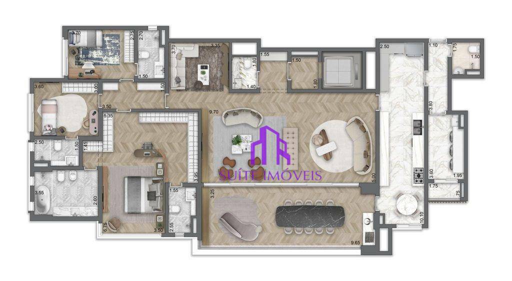 Apartamento à venda com 4 quartos, 213m² - Foto 20