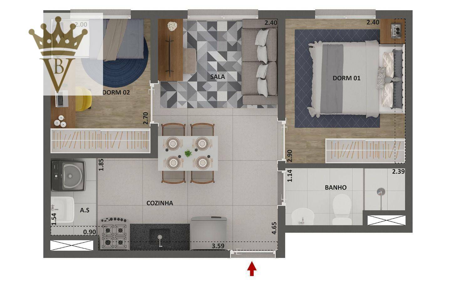 Apartamento à venda com 1 quarto, 35m² - Foto 26