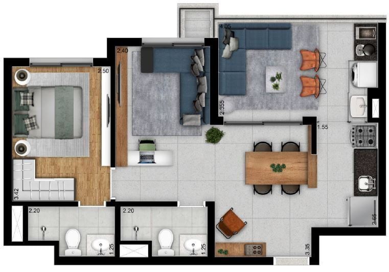 Apartamento à venda com 1 quarto, 38m² - Foto 31