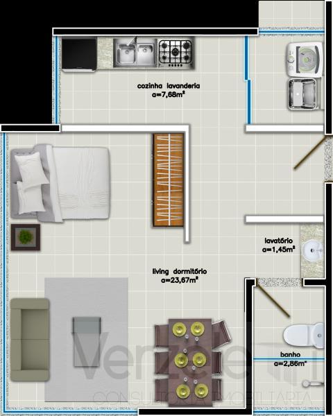 Apartamento à venda com 1 quarto, 45m² - Foto 11