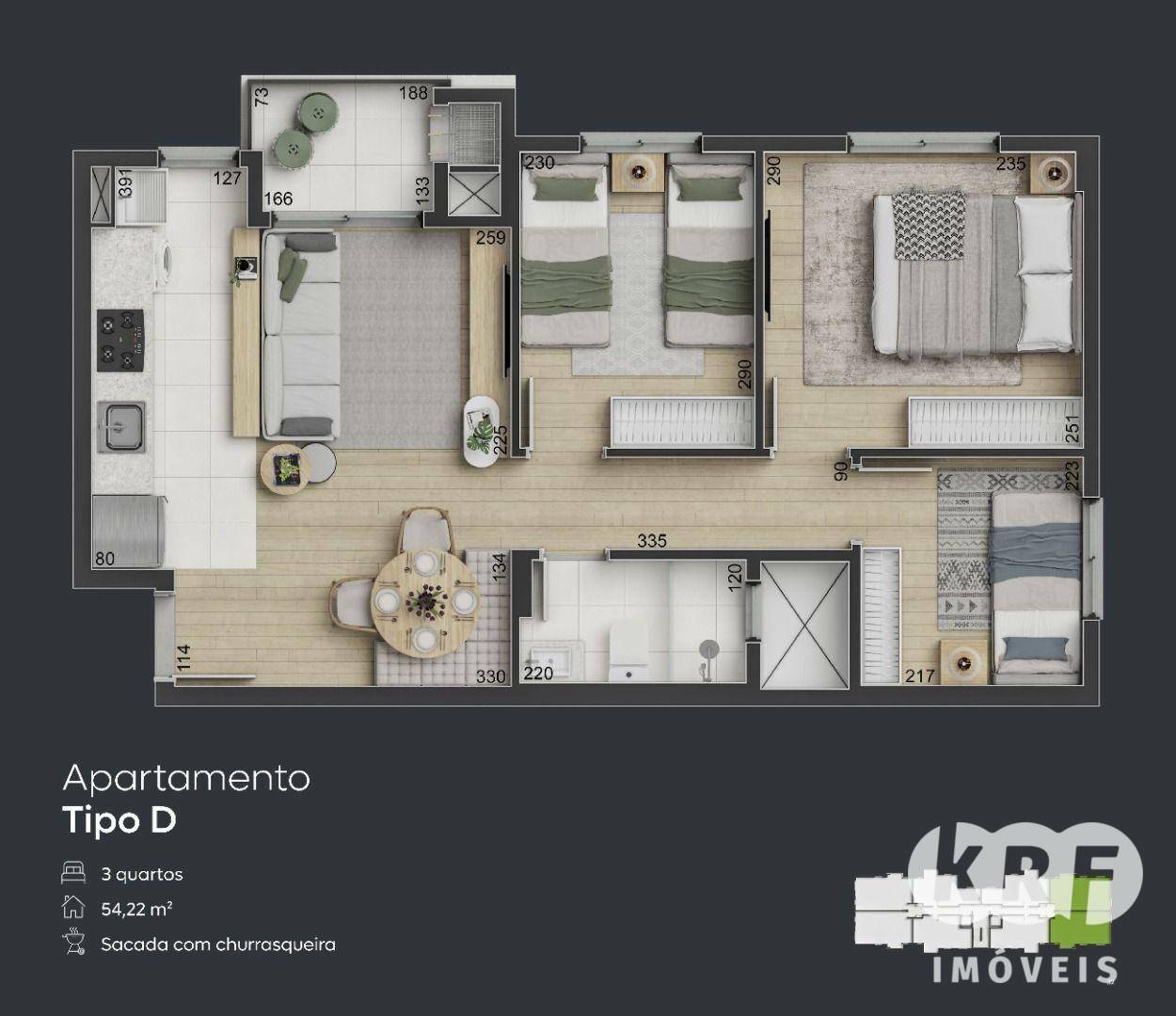 Apartamento à venda com 3 quartos, 54m² - Foto 11