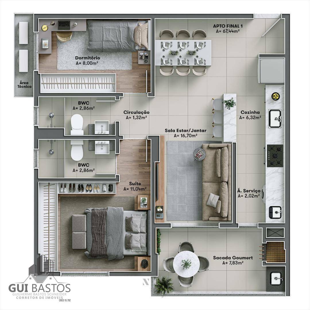 Apartamento à venda com 3 quartos, 87m² - Foto 6