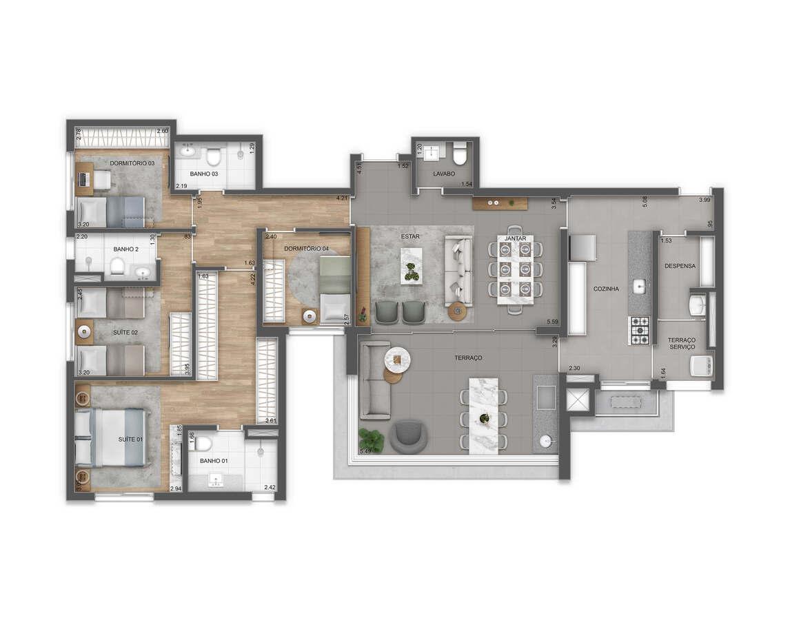 Apartamento à venda com 4 quartos, 141m² - Foto 24