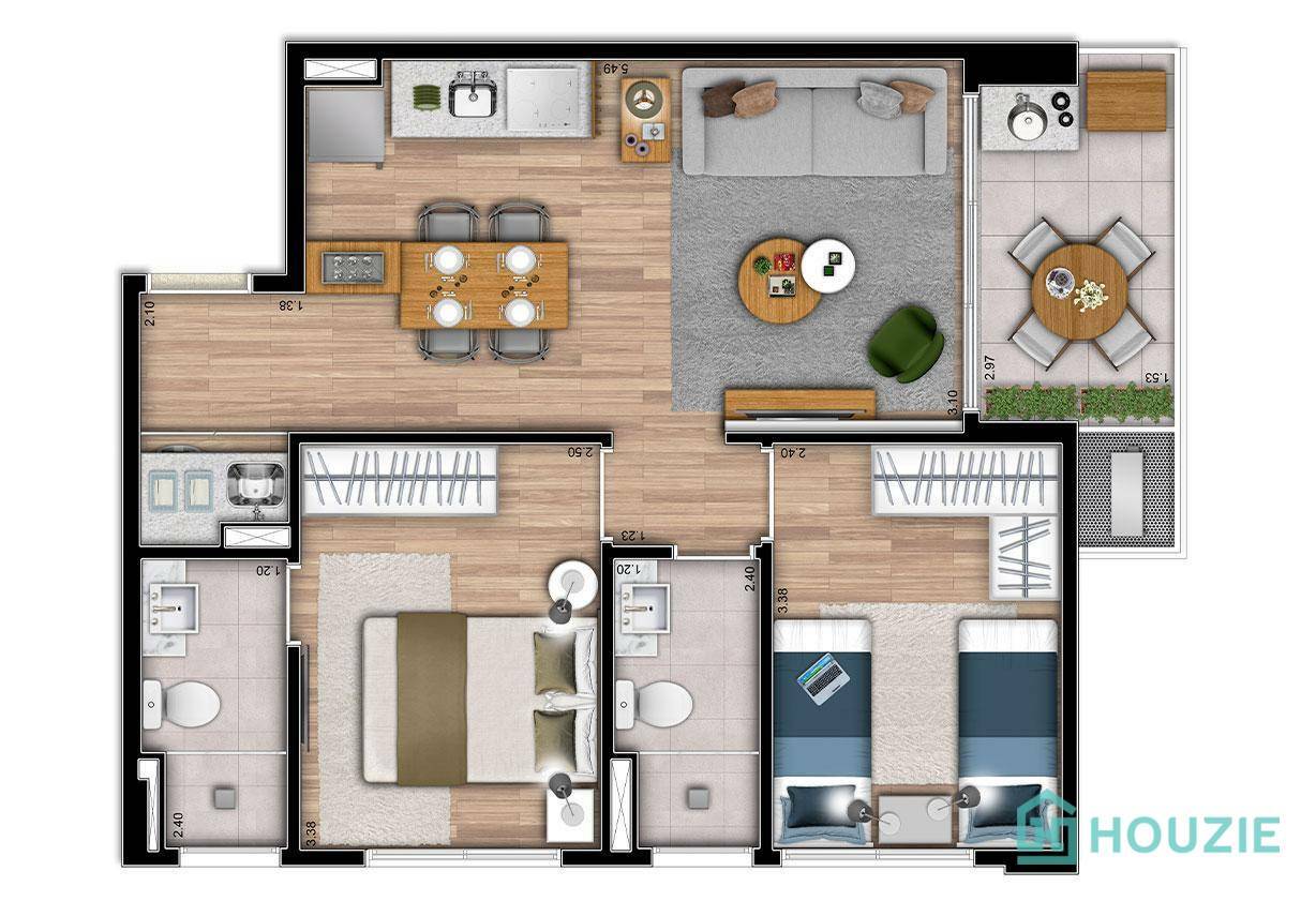 Apartamento à venda com 2 quartos, 54m² - Foto 13