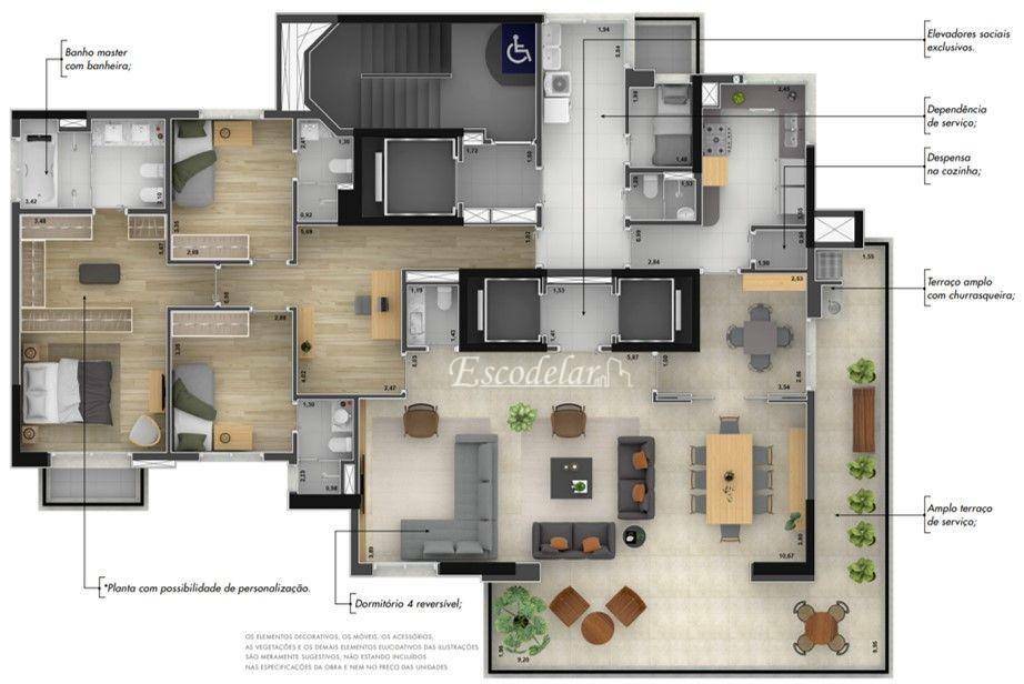 Apartamento à venda com 4 quartos, 226m² - Foto 5