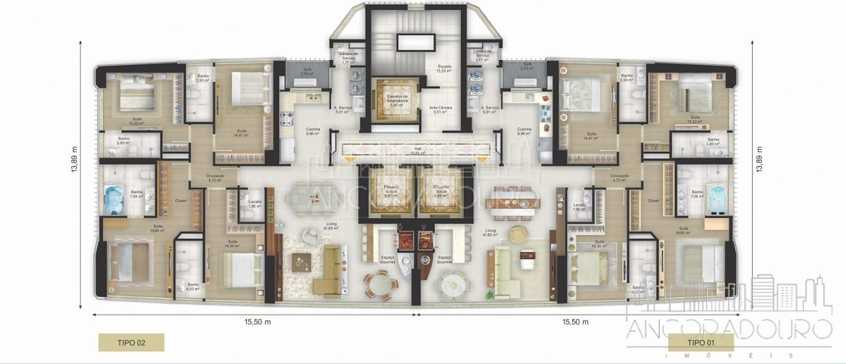 Apartamento à venda com 4 quartos, 361m² - Foto 19