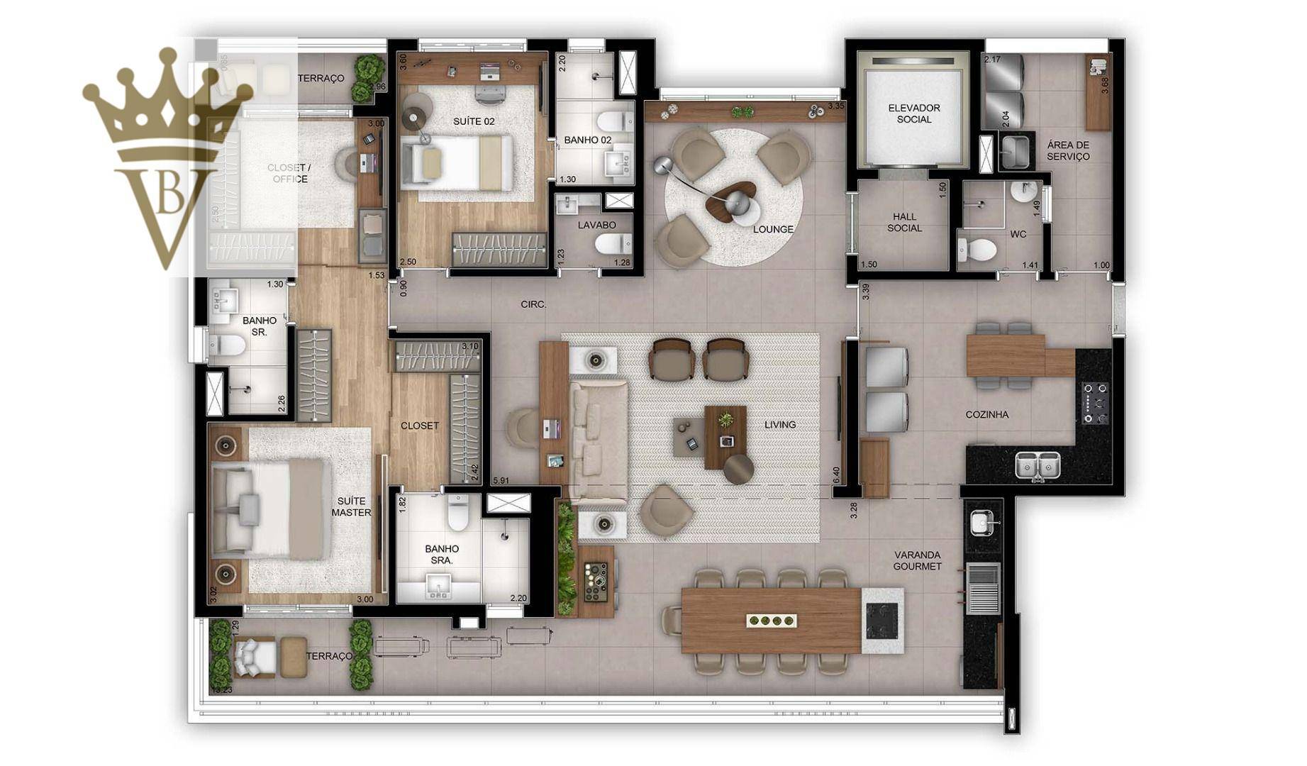 Apartamento à venda com 3 quartos, 160m² - Foto 21