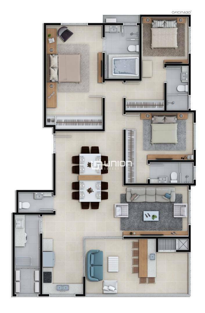 Apartamento à venda com 3 quartos, 164m² - Foto 9