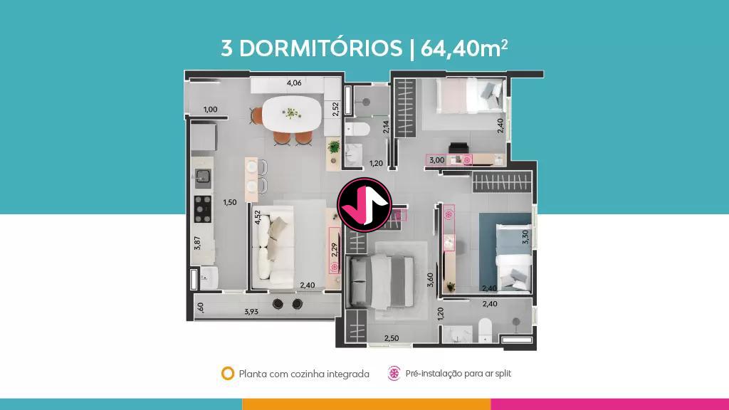 Apartamento à venda com 3 quartos, 64m² - Foto 15