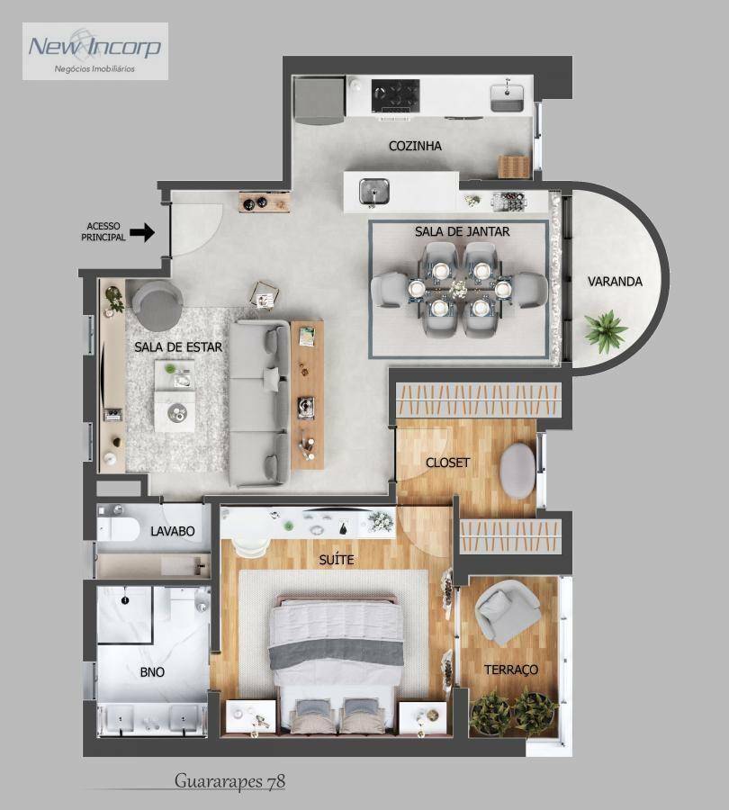 Apartamento à venda com 2 quartos, 80m² - Foto 5