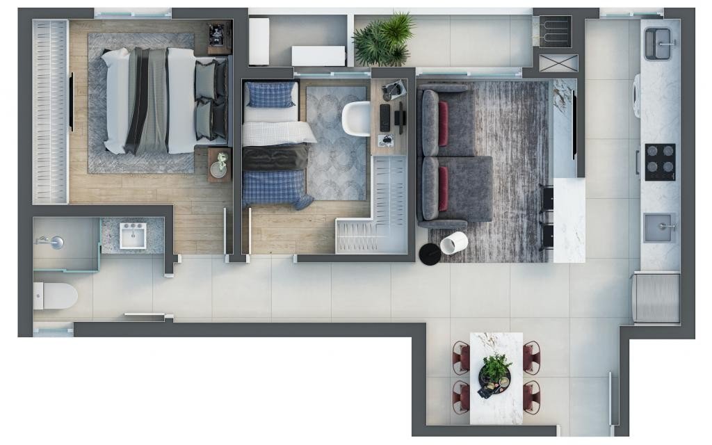 Apartamento à venda com 2 quartos, 55m² - Foto 6