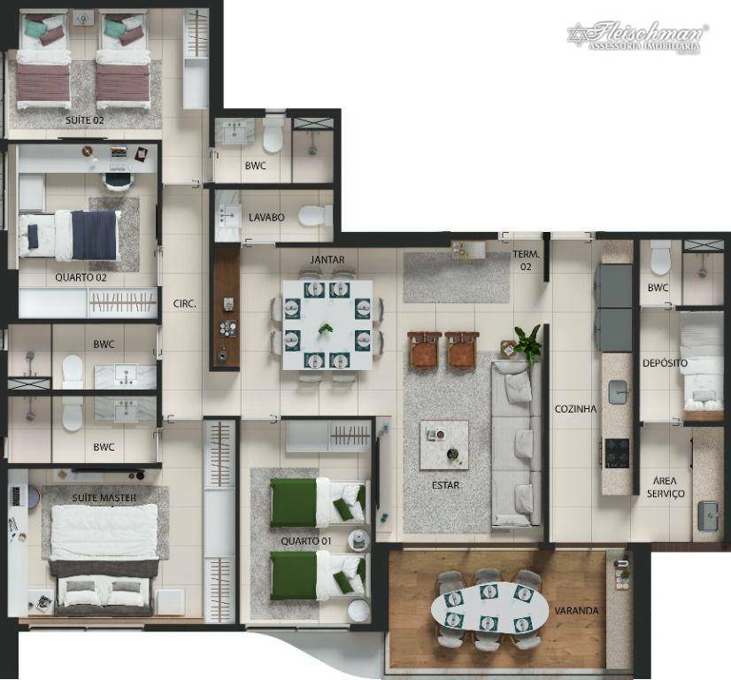 Apartamento à venda com 4 quartos, 131m² - Foto 38