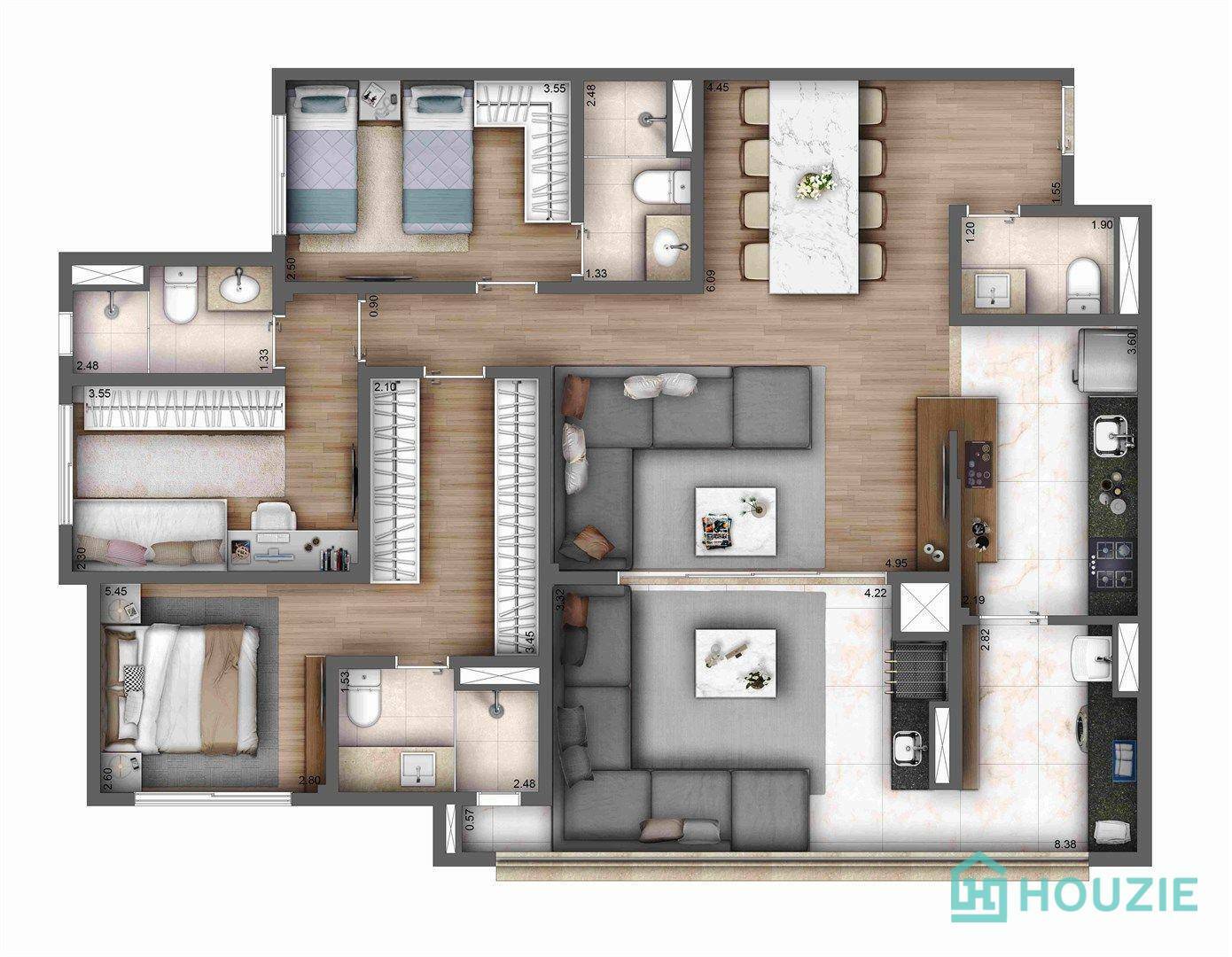 Apartamento à venda com 4 quartos, 121m² - Foto 18