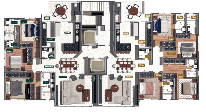 Apartamento à venda com 4 quartos, 14634m² - Foto 12