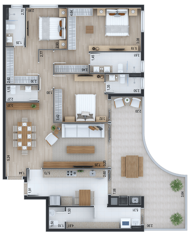 Apartamento à venda com 3 quartos, 14307m² - Foto 42