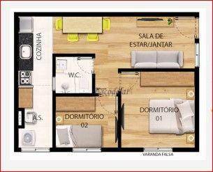 Apartamento à venda com 2 quartos, 42m² - Foto 2